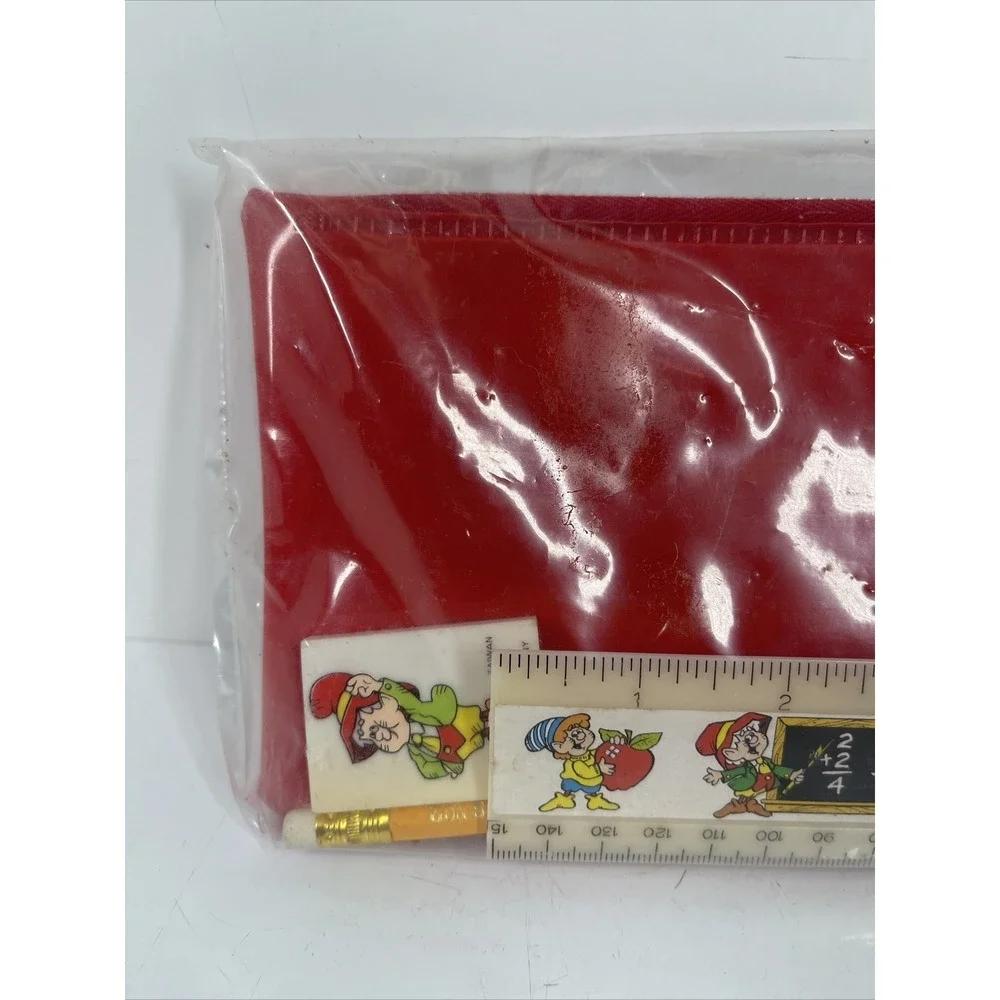 Vintage Keebler Pencil Bag School Pouch Ruler Eraser NOS‎ Rare Elf Snacks